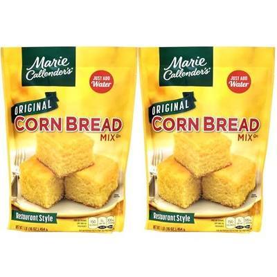 Marie Callender’s CornBread Mix, Original Flavor, 1LB BAG. Just Add Water, Mix, and Bake. Makes 8” Loaf (Pack of 2)