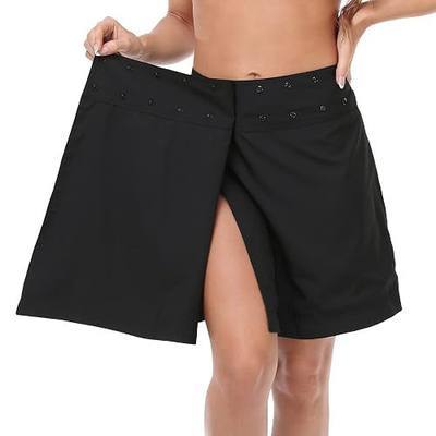 HDE Womens Reversible Wrap Skirt - Swim Coverup Adjustable Snap Wraparound Waist with Zip Pocket for Travel Swim Beach Hawaii