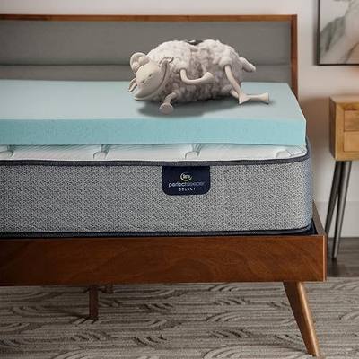 Serta ThermaGel 3-Inch Cooling Memory Foam Topper, Twin XL Dorm