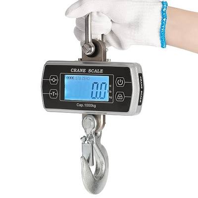 Bonvoisin Crane Scale 2200lb, OIML Class III CE Certified Hanging Scale | Switchable kg/lb/N Units, Sturdy Build, Stainless Steel Shackle & Alloy Steel Hook, Adjustable Backlight & Auto Off Timer