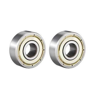 uxcell 606ZZ Deep Groove Ball Bearing Double Shield 606-2Z 80016, 6mm x 17mm x 6mm High Carbon Steel Z1 Bearings (Pack of 2)