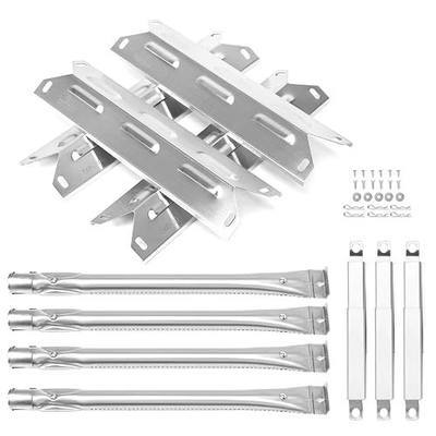 Hisencn SUS304 Stainless Steel Grill Replacement Parts for Kenmore 146.34611410 146.23679310 146.10016510 146.34461410 146.16198211 146.23673310 146.16142210 146.46366610 146.1001751 146.4636561 | Stainless Steel Burner and Heat Plates for Kenmore Gas Grills (Models 146.34611410/23679310/10016510),