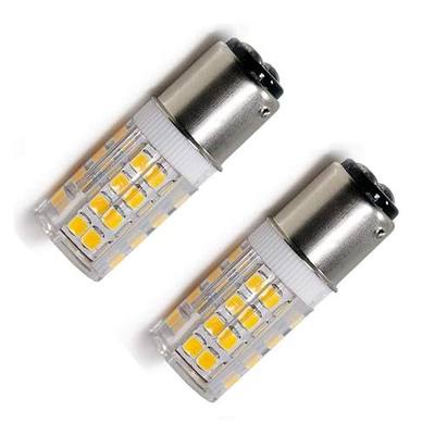 for Kenmore, Singer 15-66, 99, 201, 221, 222, 401 Sewing Machine Double Contact Bayonet Base BA15D Light AC110-130Volt 35W Halogen Equivalent 1076 1142 1176 Pack of 2 (Daylight White 6000K)