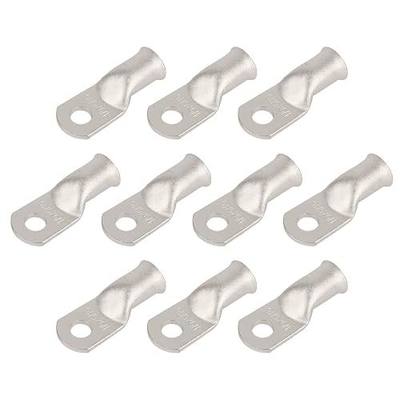 10pcs 1/0 AWG-5/16(M8) Tinned Copper Ring Terminals Battery Lugs, Heavy Duty Wire Lugs, Battery Cable Connectors