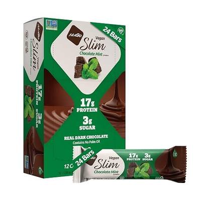 NuGo Slim, Chocolate Mint, 17g Vegan Protein Bar, Gluten Free, 24 ct