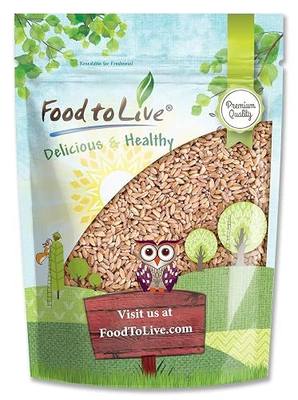 Food to Live Pearled Farro Grain, 1 Pound - Italian Whole Grain, Good Source of Dietary Fiber, Protein and Iron, Mediterranean diet, Salads, Soups, Kosher, Vegan, Bulk