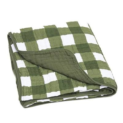 Parker Baby Muslin Blanket | 100% Soft Cotton Toddler Quilt & Baby Muslin Swaddle | Gender Neutral Design 47" x 47" Blanket