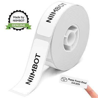NIIMBOT D110 Label Maker Tape, 12x40mm (0.47"x1.57") 155Label/Roll, Waterproof Label for Home Office Oragnization, White