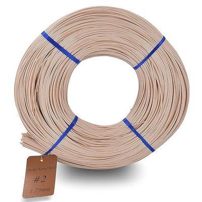 VFULIE Basket Round Reed #4 2.5mm 1-Pound Coil Basket Weaving Cane for Chair Making and Wicker Weaving DIY Furniture Making Supplies