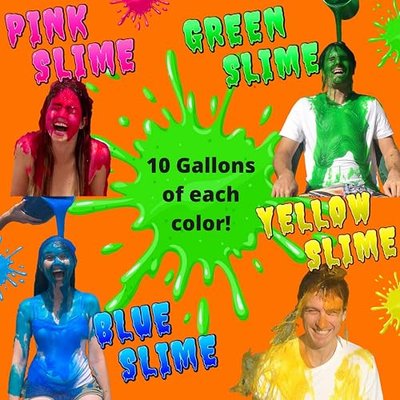 PARTY GOAT Bulk Instant Slime Powder, Makes 40 Gallons - Multicolor Kit | Just add water for color run, color wars, blaster guns, fundraisers, schools & camps; buckets of outdoor slime party mix