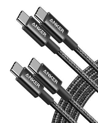 Anker USB C to USB C Cable, 60W Fast Charging Cable (2-Pack, 6 ft, Black) | For iPhone 17 Series, iPad mini 6, and More