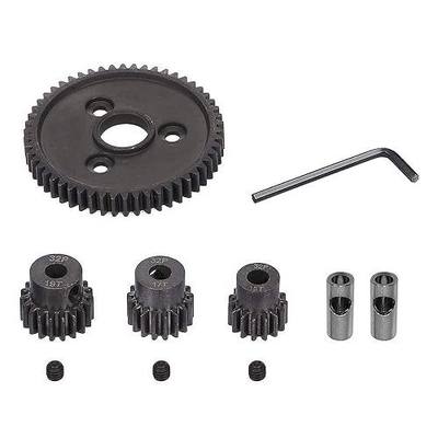 Globact 54T 0.8 32 Pitch Metal Steel 3956 Spur Gear with 15T/17T/19T Pinions Gear Set for Traxxas Slash 4x4 4WD/2WD VXL Rally VXL Stampede 4x4 1/10 Summit 1/10 E-REVO Parts | 0.8M Steel Spur Gear and 15T 17T 19T Pinion Gear for Traxxas Slash 4x4/2WD Rally Stampede 4x4 Summit E-REVO 1/10 Truck(3956#)