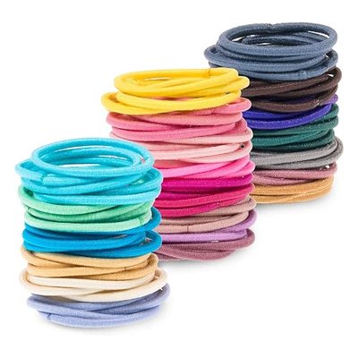 Whaline 200PCS Baby Hair Tie, Multicolor 2mm Hair Bands No Crease Hair Elastics Small Ponytail Holders Hair Accessories for Kids Girls Infants Toddlers