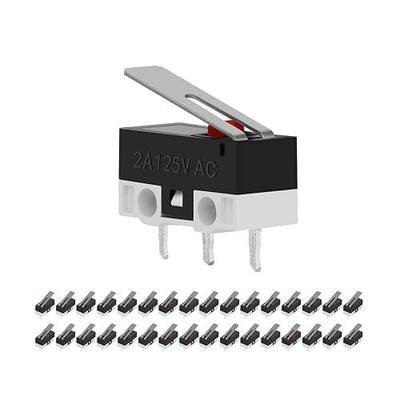Micro Limit Switch, CYT1073 AC 2A 125V 3Pin SPDT Rocker Switches Long Hinge Lever for Arduino (30 Pack) by MUZHI
