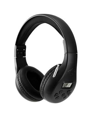 Portable Personal FM Radio Headphones with Best Reception, Wireless Headset FM Radio Ear Muffs for Walking, Jogging Powered by 2 AA Batteries(Not Included) -Black