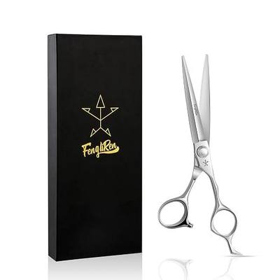 High-end Professional Extremely Very Sharp Barber Hair Cutting Scissors Hairdresser Shears For Hair 6.5 Inch Haircut Scissor Made Of Stainless Steel Alloy For Hairdressing Salon and Home Use