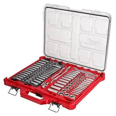 Milwaukee Electric - 1/4-3/8 106PC Rat. and Socket Set in PKOUT SAE-MM
