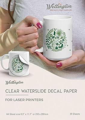 Waterslide Decal Paper Laser Clear 20 Sheets A4 Size