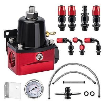 EVIL ENERGY Fuel Pressure Regulator 6AN EFI Bypass Return Adjustable (30-70PSI), Red