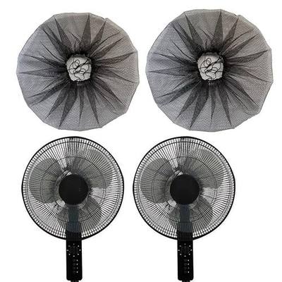 2 Pack - 18" Fan Safety Protection Cover,Kid Children Baby Finger Protect Fan Net Guard,Washable Pedestal Fans Dustproof Covers,Summer Fans Safety Dust Covers,Perfect for Parents of Toddlers (Black)