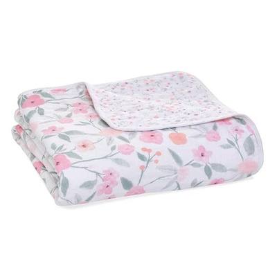 aden + anais 100% Cotton Muslin Baby Blanket Crib Bedding for Newborn Baby and Toddler, Nursery Blanket for Boys and Girls, Baby Registry and Shower Gift - Mon Fleur