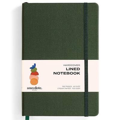 ANECDOTE. Lined Journal Notebook, 192 Pages, A5 size: 8.3" x 5.4", Thick 100 GSM Paper, Ruled, Hardcover. Journal for Women and Men, Perfect Notebook for School, Work and Travel (Evergreen)