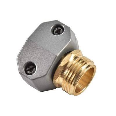 Zinc and Brass Male Clamp Coupling,Fits 3/4" or 5/8" Garden Hose Repair Fitting | Sanpaint Zinc and Brass Male Hose End Repair