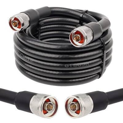 MOOKEERF KMR400 N Cable 10FT N Male to N Male Ultra Low Loss KMR400 Coaxial Cable 50ohm for Antenna,WiFi Router,Signal Booster, Amplifier
