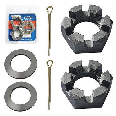 Trailer Nut Set w/ 1" Washers & Cotter Pins fits for 1" Spindle high Strength