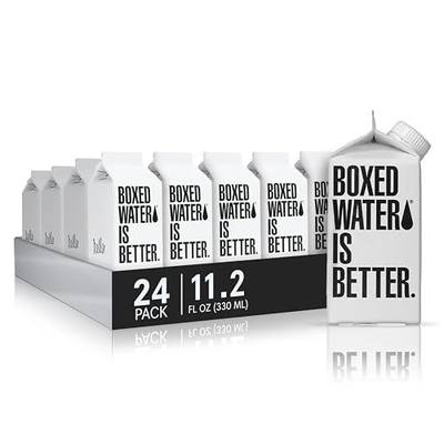 Boxed Water 11.2 oz. (24 Pack) – Better Than Premium Plastic Purified Drinking Water BPA-Free, Refillable Reusable Cartons - Mini