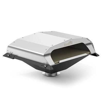 Stanbroil Pellet Grill Pizza Oven Attachment for Traeger, Pit Boss & More | Fits 60+ Pellet Grill Models, Adjustable Support Brackets, Heat-Capturing Extension for Faster Heating, 13" Pizza Stone