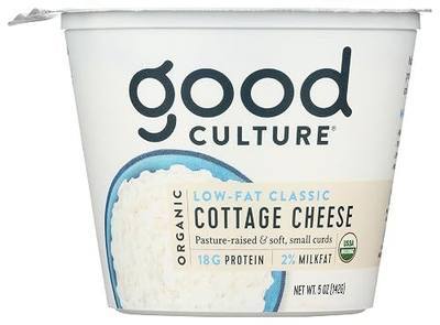 Good Culture, Organic Low Fat Cottage Cheese - Classic 2%, 5.3 Ounce
