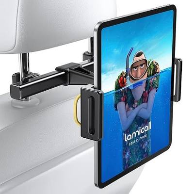 Lamicall Car Tablet Headrest Holder - Car Back Seat Headrest Tablet Mount Stand for Kids, Road Trip Essentials Accessories Gifts, for 2025 iPad Pro 11/13" Air Mini, iPhone, Galaxy Tab, 4.7-13" Devices