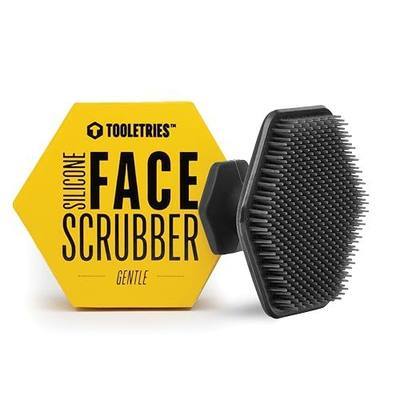 TOOLETRIES Silicone Face Scrubber, Facial Cleansing Brush - Charcoal | Gentle facial exfoliator for deep pore cleansing, dead skin removal and a soft, refreshing massage.