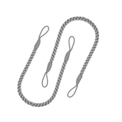 Curtain Tiebacks Ropes, 2pcs Decorative Handmade Tie Backs Curtain Holdbacks Holders Cord for Window Sheer Drapes Indoor Outdoor, Grey