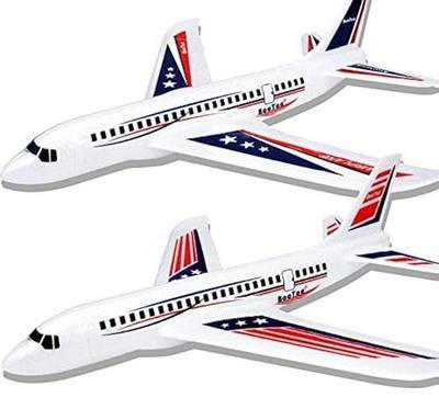 BooTaa Toy Airplanes, 2 Pack 20" Airplane Toys, Outdoor Kids Toys, Large Foam Plane Glider, Birthday Gifts for 3 4 5 6 7 8 9 10 Year Old Boys Girls, Outdoor Yard Games for Kids