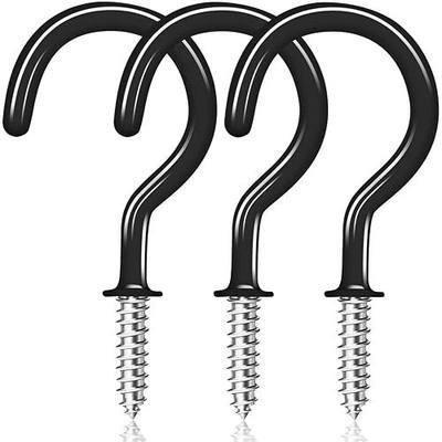 JEGONFRI 30 PCS Ceiling Hooks, 2” Vinyl Coated Hooks for Hanging Plants | Heavy Duty 50lbs, Rustproof Carbon Steel, Screw-in for Wood/Drywall, Indoor Outdoor Use, for Plants, Lights, Tools
