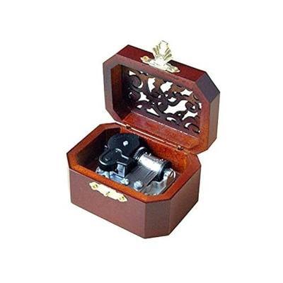 WESTONETEK Vintage Wood Carved Mechanism Musical Box Wind Up Music Box Gift for Christmas/Birthday/Valentine's Day, Melody Canon in D Major