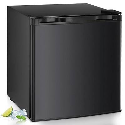R.W.FLAME Mini Freezer 1.1 Cubic Feet, Small Freezer Reversible Single Door, Upright Freezer with Shelves, Adjustable Feet for Bedrooms/Dorms/Apartment/Office/Home (Black
