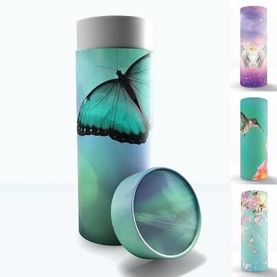 Bokeh Butterfly Scattering Tubes for Human Ashes TSA Approved Scattering Urn and Eco-Friendly Biodegradable Urns for Human Ashes & Biodegradable Urn for Burial at Sea