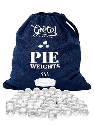 Glass Pie Weights for Baking Crust - Non-Porous, BPA and Dust Free Borosilicate Glass Pie Crust Weights - Heat, Freezer, and Food Safe - Storage Bag Included (2.5 LB)