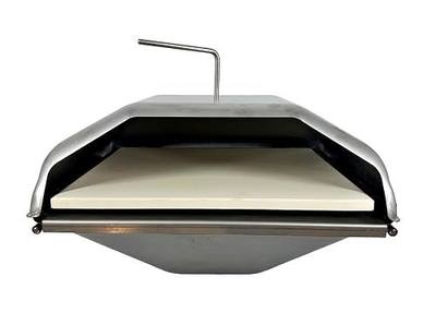 Pellet Grill Pizza Oven Attachment for Wood-Fired Cooking, Fits Traeger, GMG, Pit Boss, Camp Chef, Rec-Tec, Converts Grill to Pizza Oven, 800°F Heat, Stainless Steel