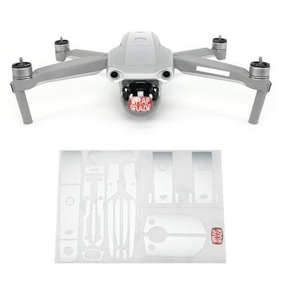 Wrapgrade Skin Compatible with DJI Mavic Air 2 | Accent Color B (Airforce Silver)