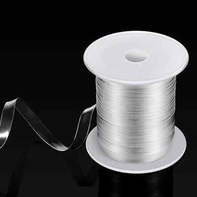 BBTO Clear Elastic Strap Lightweight Elastic Clear Bra Strap for Cloth Sewing Project (16 Yards x 0.12 Inch)