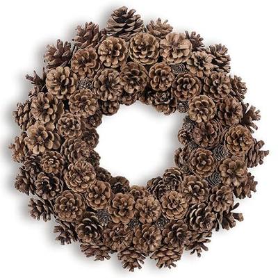 Fall Wreaths for Front Door 18 Inch Pine Cone Wreath for All Seasons, Fall Door Wreath for Home Decor, Farmhouse Wall Porch Window Door Decoration for Thanksgiving Christmas Celebration