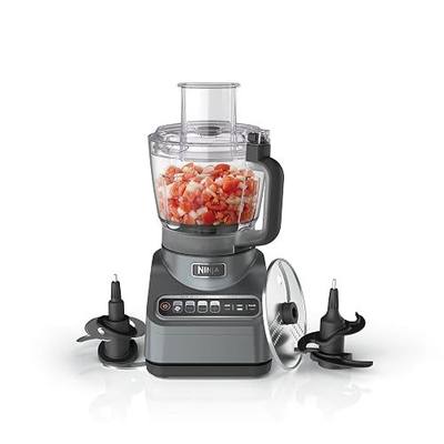 Ninja Professional Plus Food Processor, 1000PW, 9-Cup, Grey, BN601 | Auto-iQ presets chop, slice, puree & mix dough. 9-cup bowl, 3 blades, feed chute & pusher. Dishwasher-safe parts.