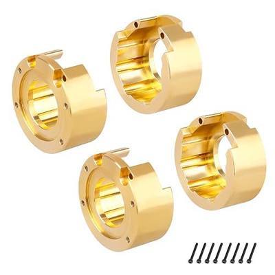 Hobbypark 4pcs Heavy Duty Brass Steering Knuckle Weight Outer Portal Drive Housing Cover Counterweight Block for Traxxas TRX-4 1/10 RC Crawler Car