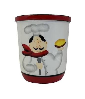 ACK Utensil Holder, Utensil Crock, Modern Kitchen Decor, Kitchen Storage (Bistro Chef)