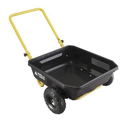 Gorilla Carts 2-Wheel Poly Dump Cart, 300 lb. Capacity, 4 Cu Ft, Black