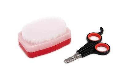 Lixit® Grooming Kits For Rabbits, Guinea Pigs and other Small Animals (Red, Brush and Clipper Set)